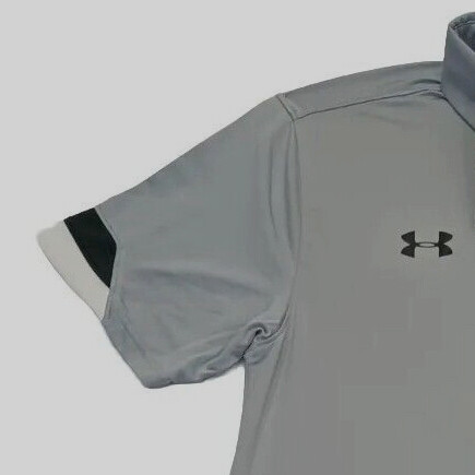 Under Armour Trophy HeatGear Gray Golf Polo Shirt Men’s M