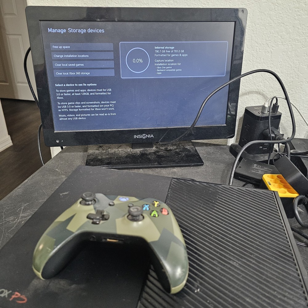 Microsoft Xbox One 1TB Original Console W/ Controller Tested 2 Game Bundle 1540