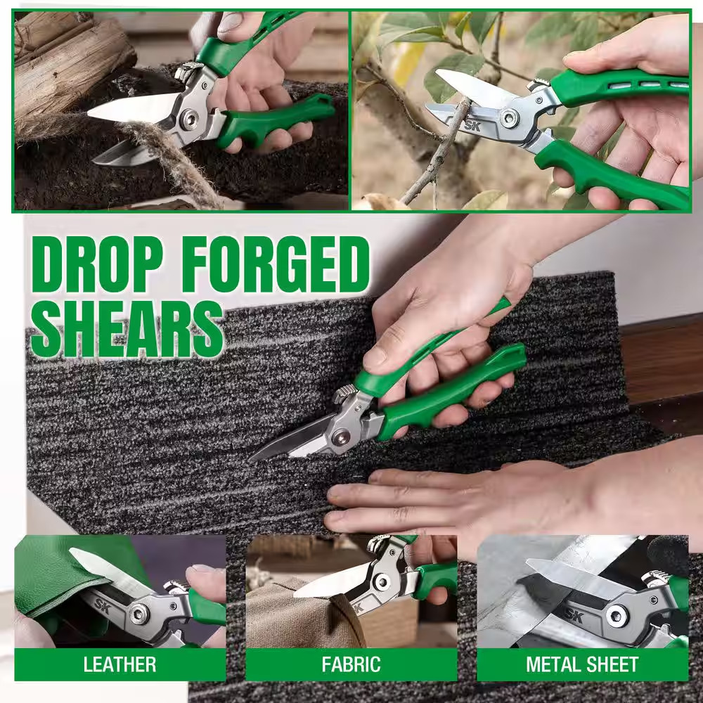 SK 8In Drop Forged Shears Aviation Snips