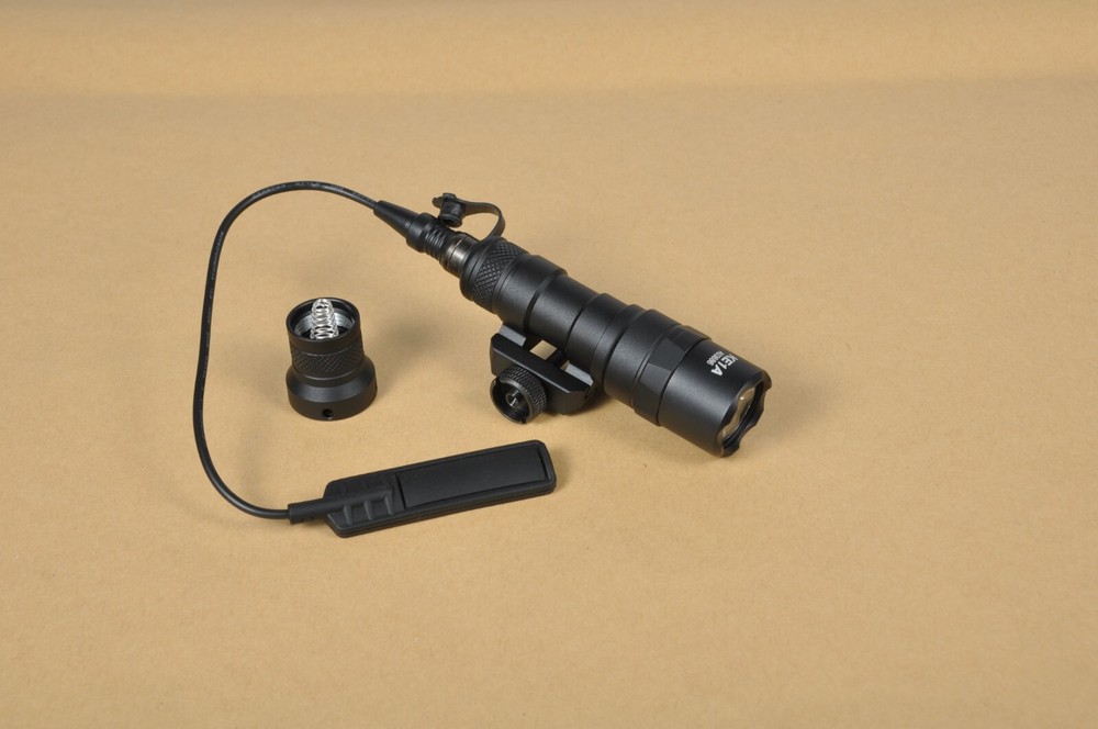 Mini Light Tactical LED Flashlight Rail Mount Press Switch Tail for M300B M600B