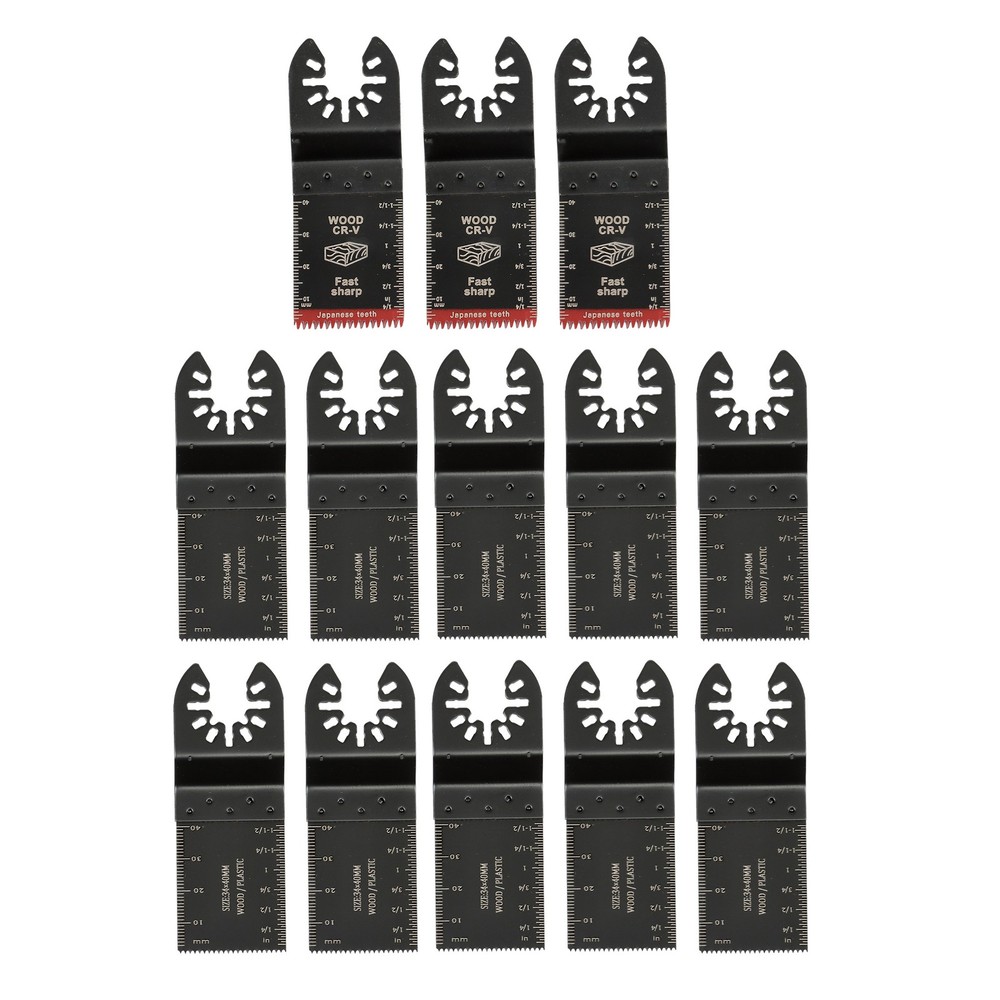 35PCS Multitool Blades 7 Type Titanium & HCS Oscillating Tool Blades Combination