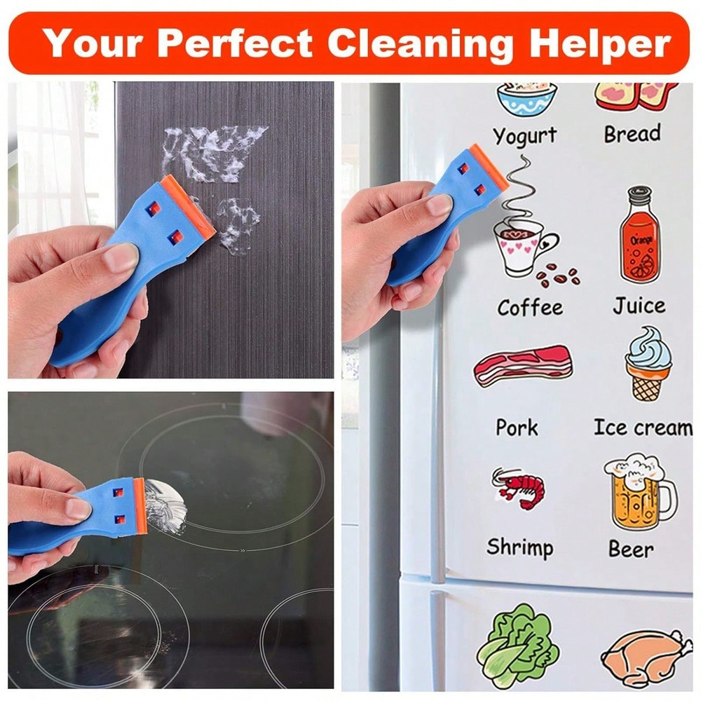 Safety Scraper Plastic Razor Blades Ceramic Removing Squeegee Double Edged Glue2