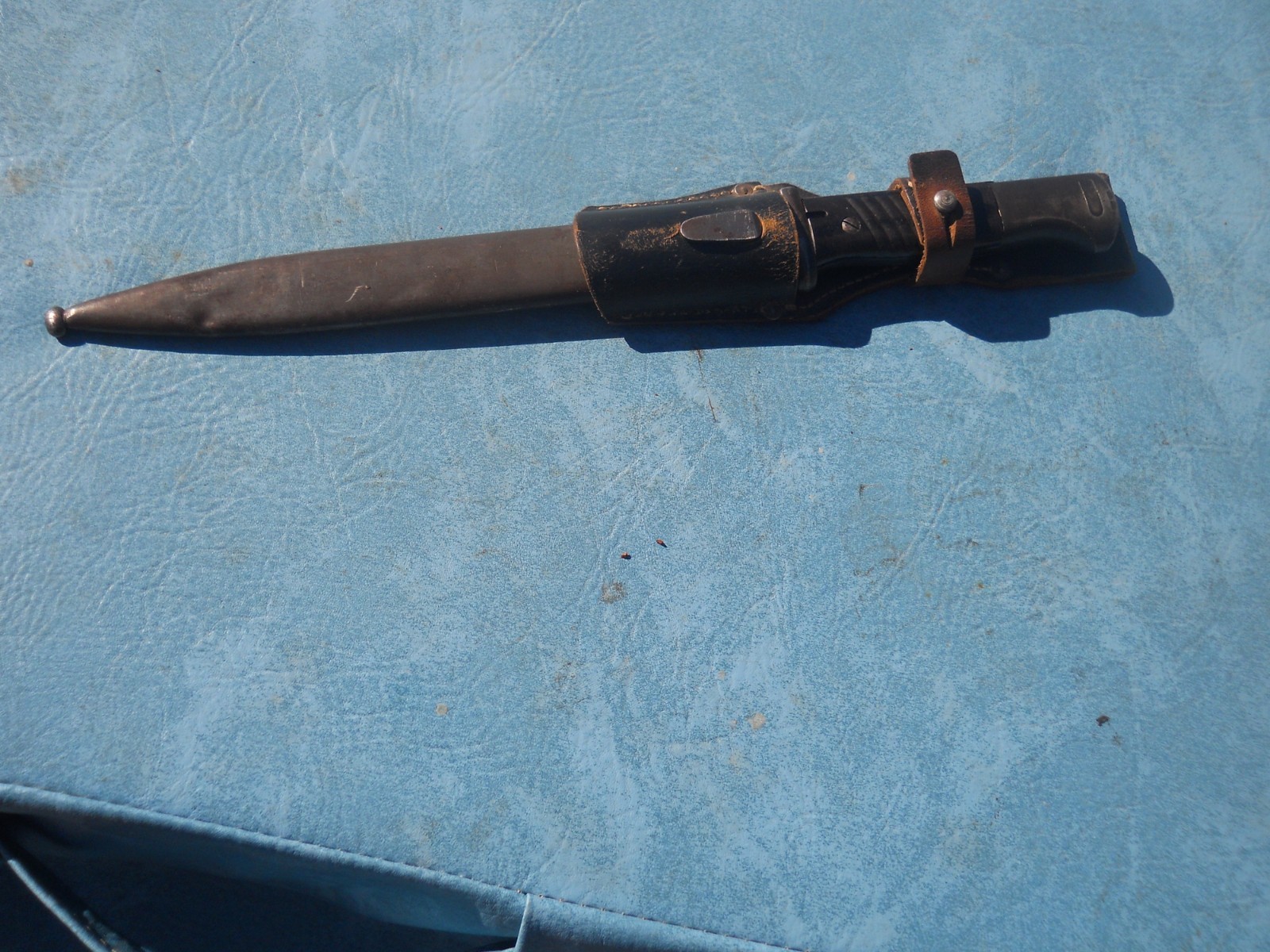 WW2 German K98 Bayonet w/ Scabbard & frog  1940 Bakelite Grips E.u.F. Horster