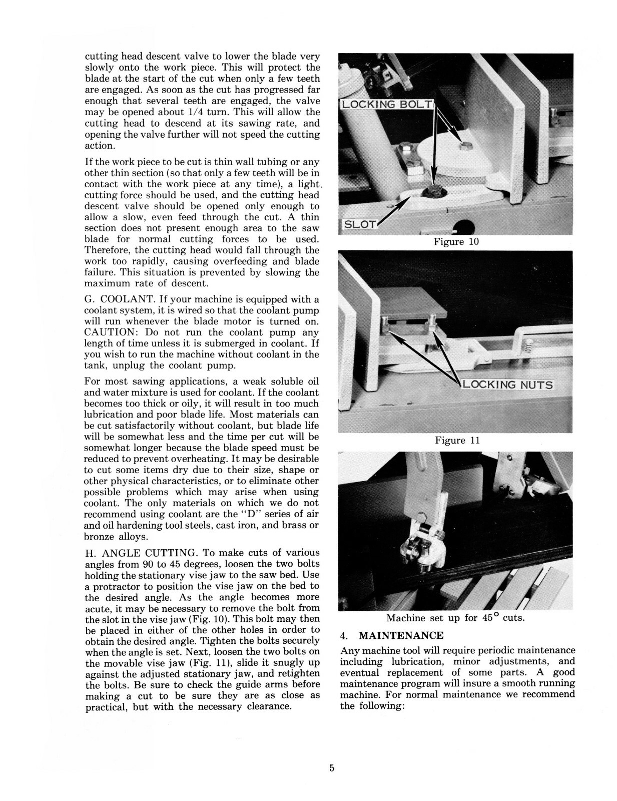 W.F. Wells Horizontal Bandsaw L-9 Operator, Maint, & Parts LIst Manual #1828