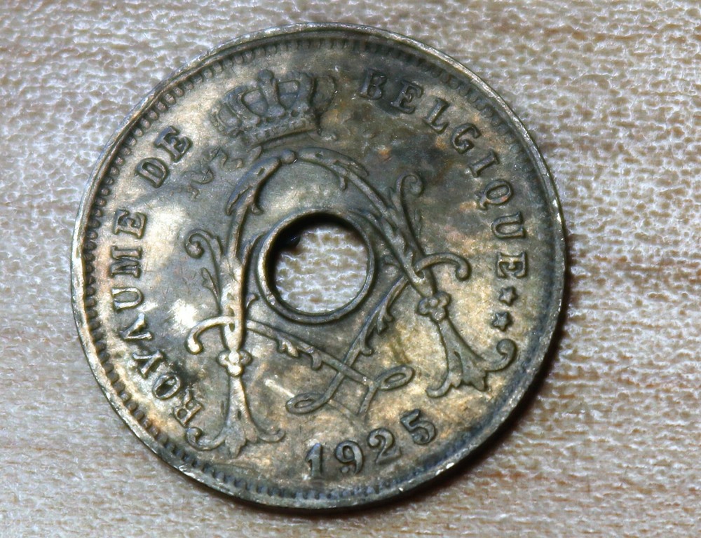 1925 Belgium 5 Centimes French text