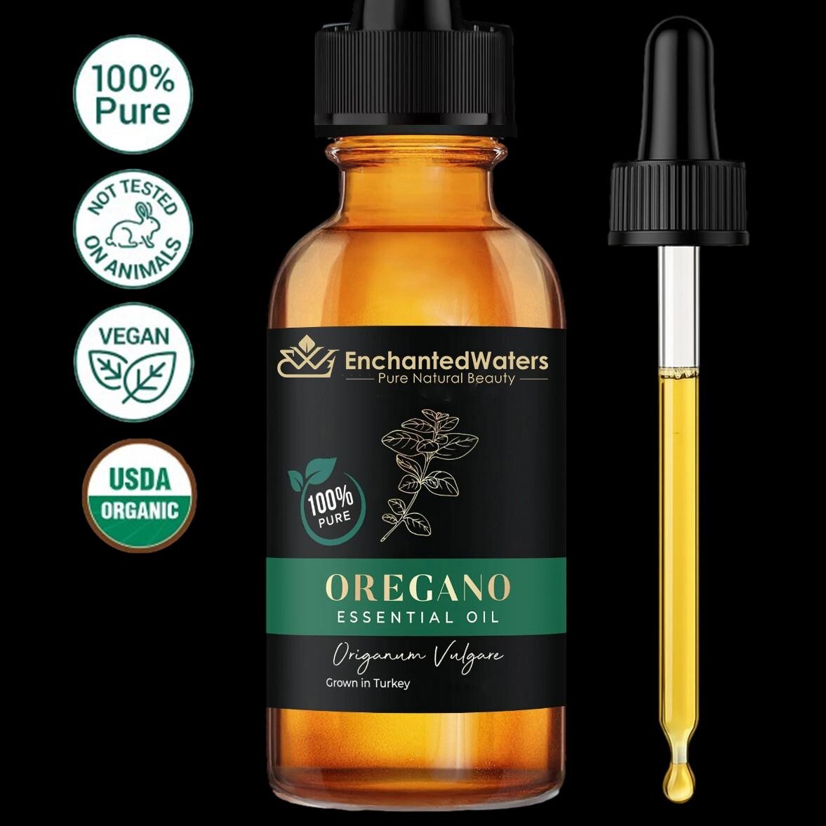 OREGANO ESSENTIAL OIL Wild 100% ORGANIC Non-GMO Inmune & Digest support USA 30ml