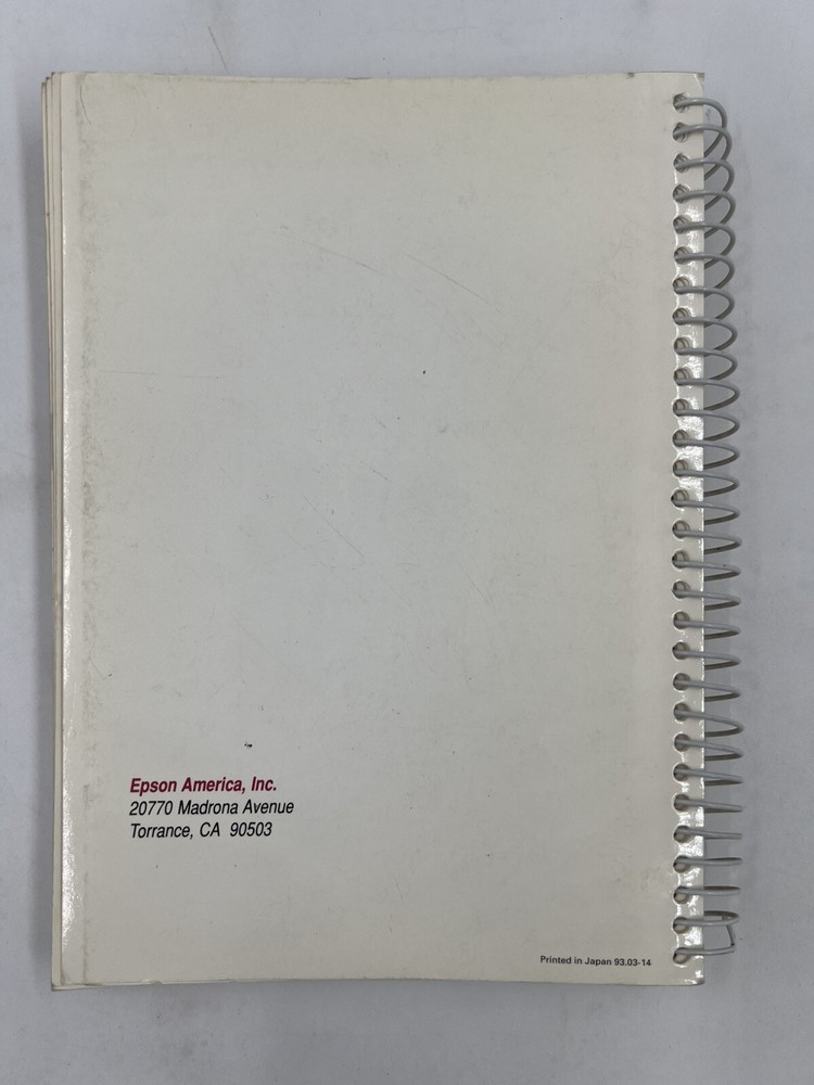 epson action printer 1000/1500 Reference Guide