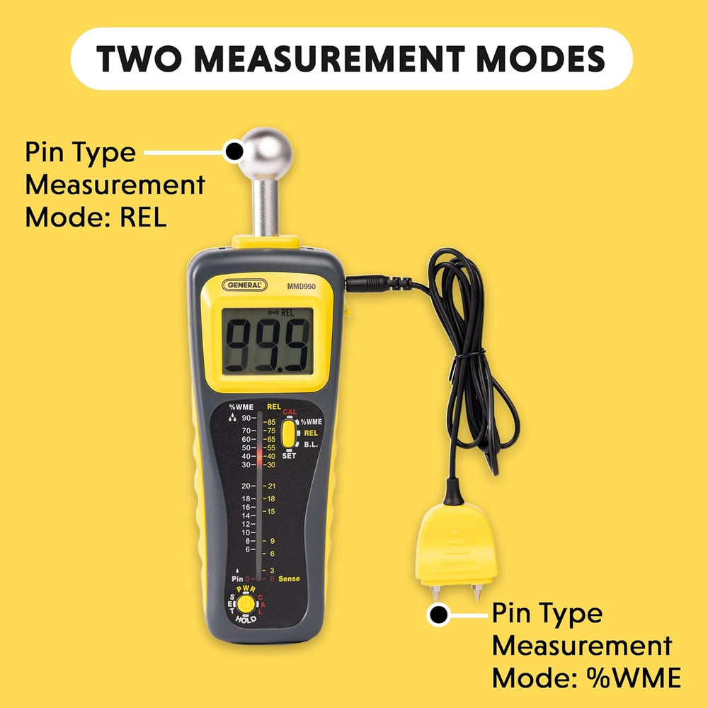 Moisture Meter MMD950 - Humidity Sensor - Pin Type / Pinless Device - Spherical