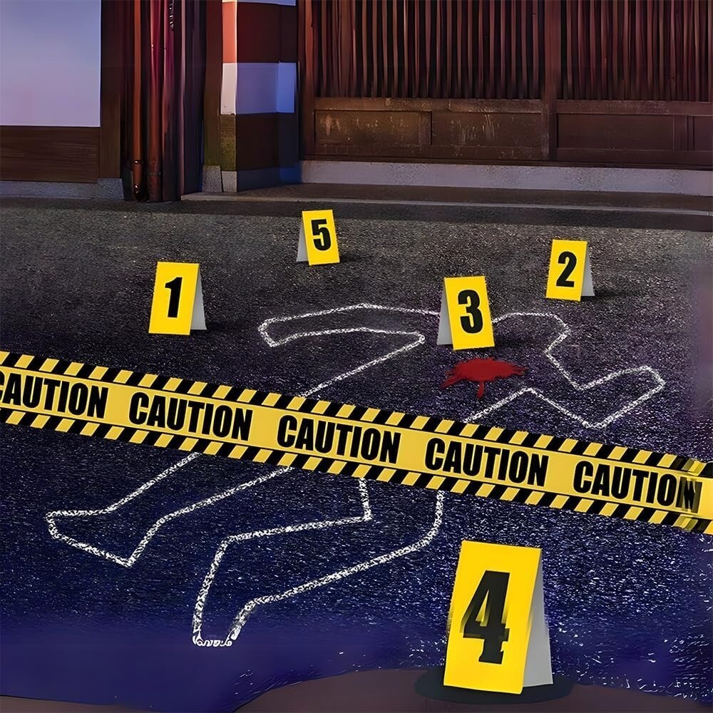 Crime Scene Decorating Kit - (8 pieces) Party Decor Set