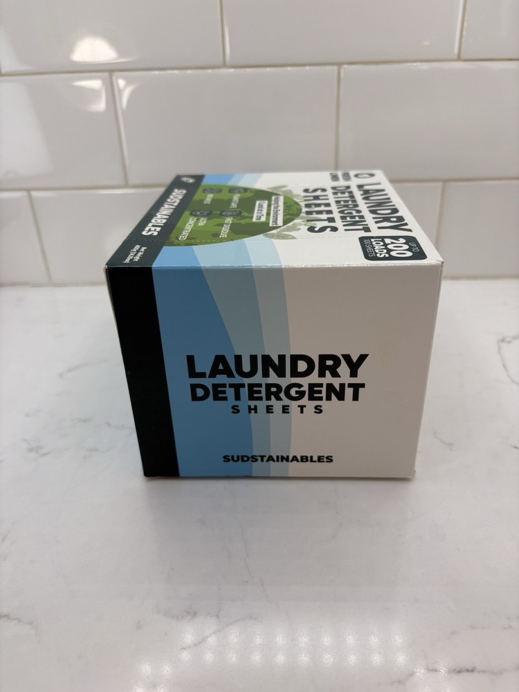 Sudstainables Laundry Detergent Sheets (200 Loads) Fresh Linen Scent