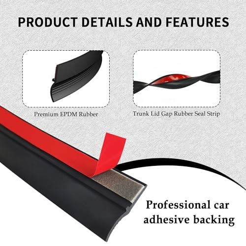 5.25Ft Car Weather Stripping,Automotive Weather Stripping for Trunk Lid