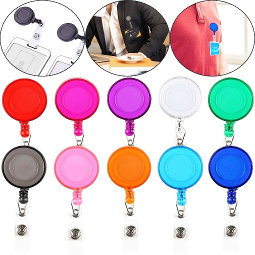 10 Pcs Retractable Badge Holder