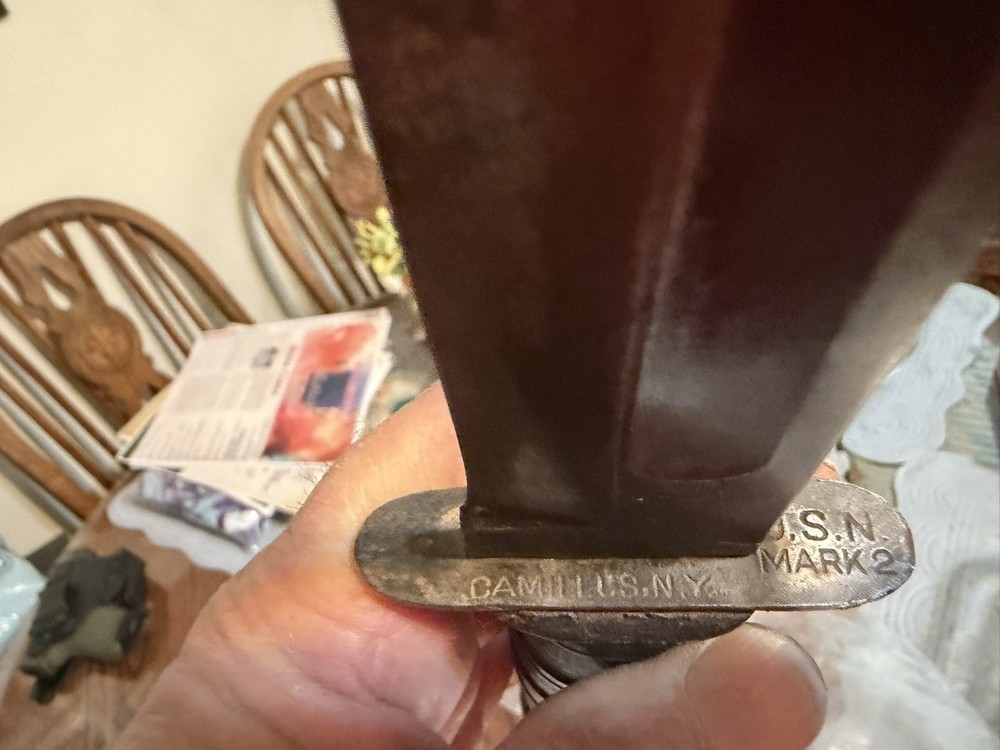 WW2 USN MK2 fighting knife and scabbard