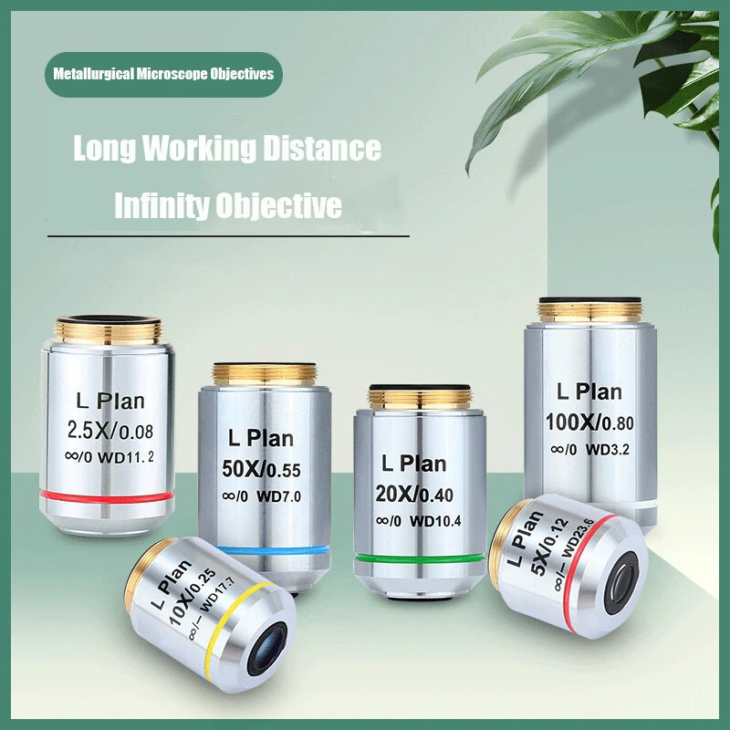 Infinity Long Working Distance Plan Objective Lens for Metallographic Microscope