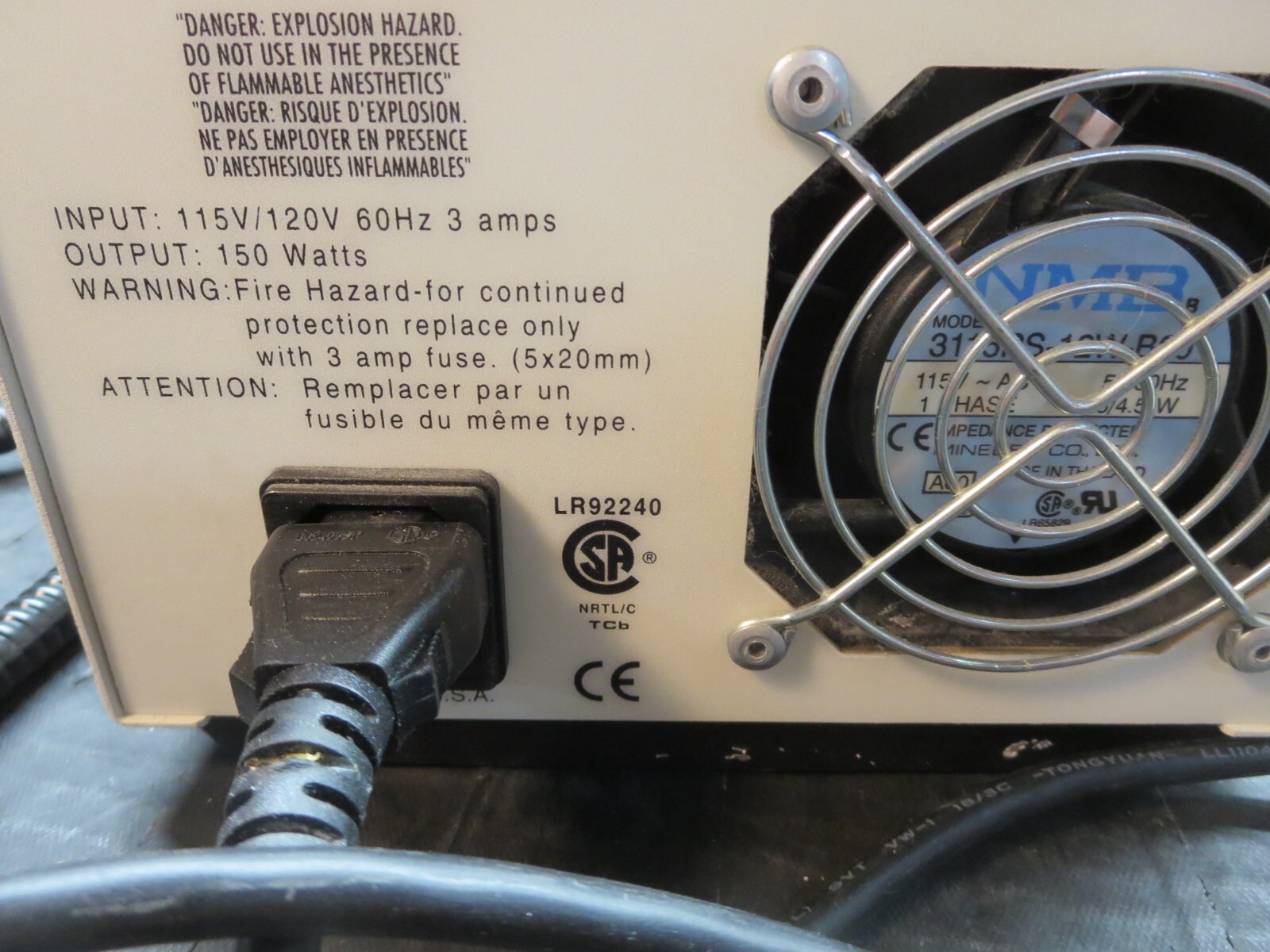 Fostec Ace, 20500, Illuminator Light Source, With Fiber Optic Cable, Powers On