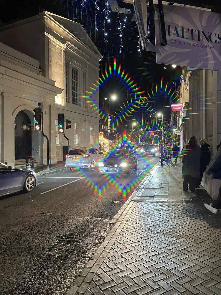 Diffraction Square Filter For Use With Mobile Phones Rainbow