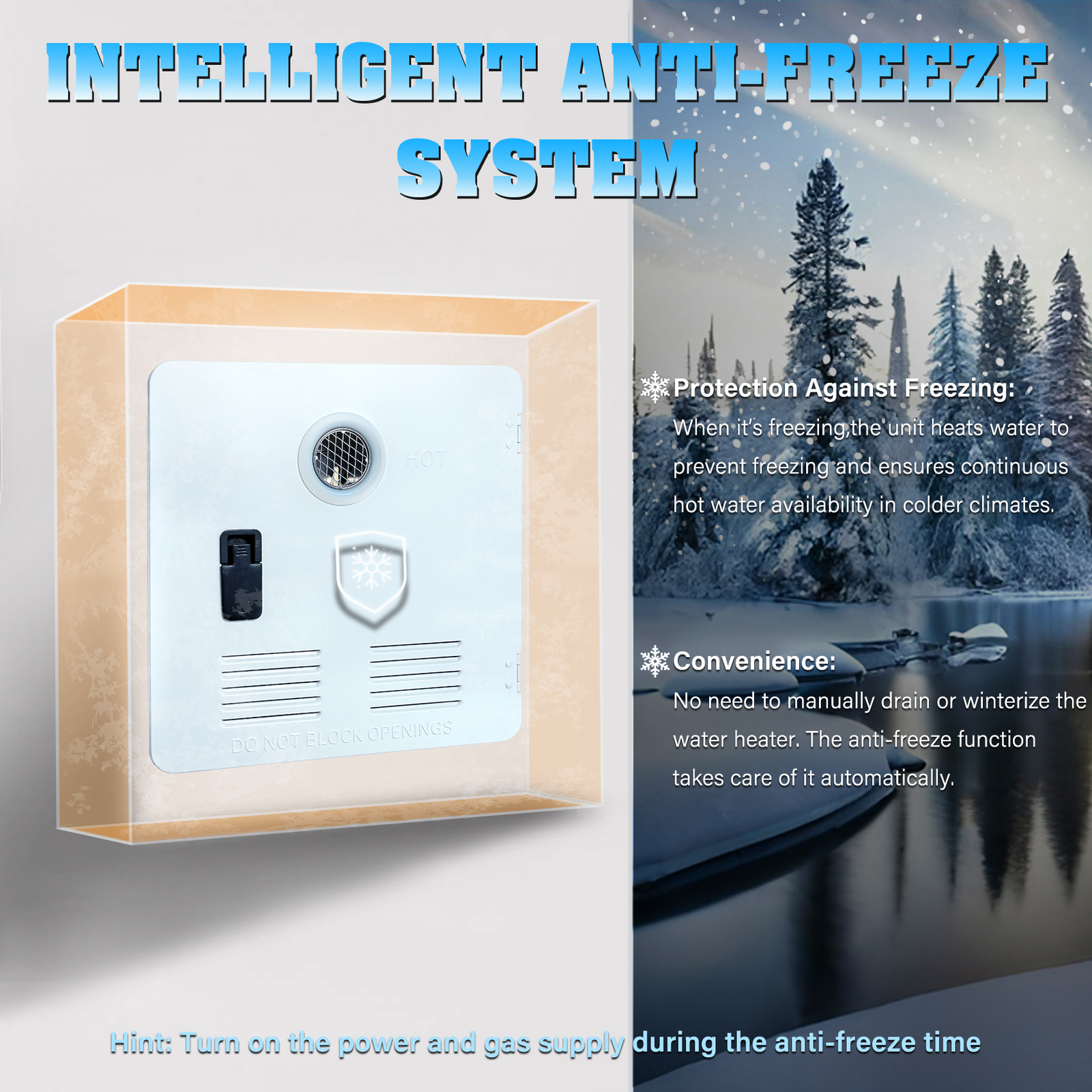 TCFUNDY RV Tankless Water Heater Propane Gas 2.6GPM 65000BTU with Controller