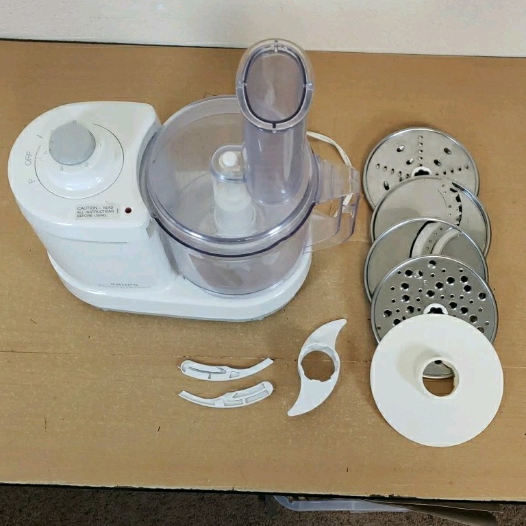 Krups Food Processor Type 702 TESTED WORKS! Complete w/ Blades & Discs CLEAN!