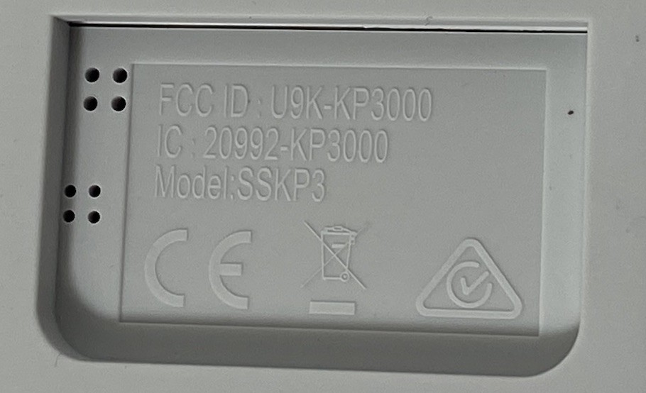 Simple Safe Wireless Key Pad SSKP3 - Works