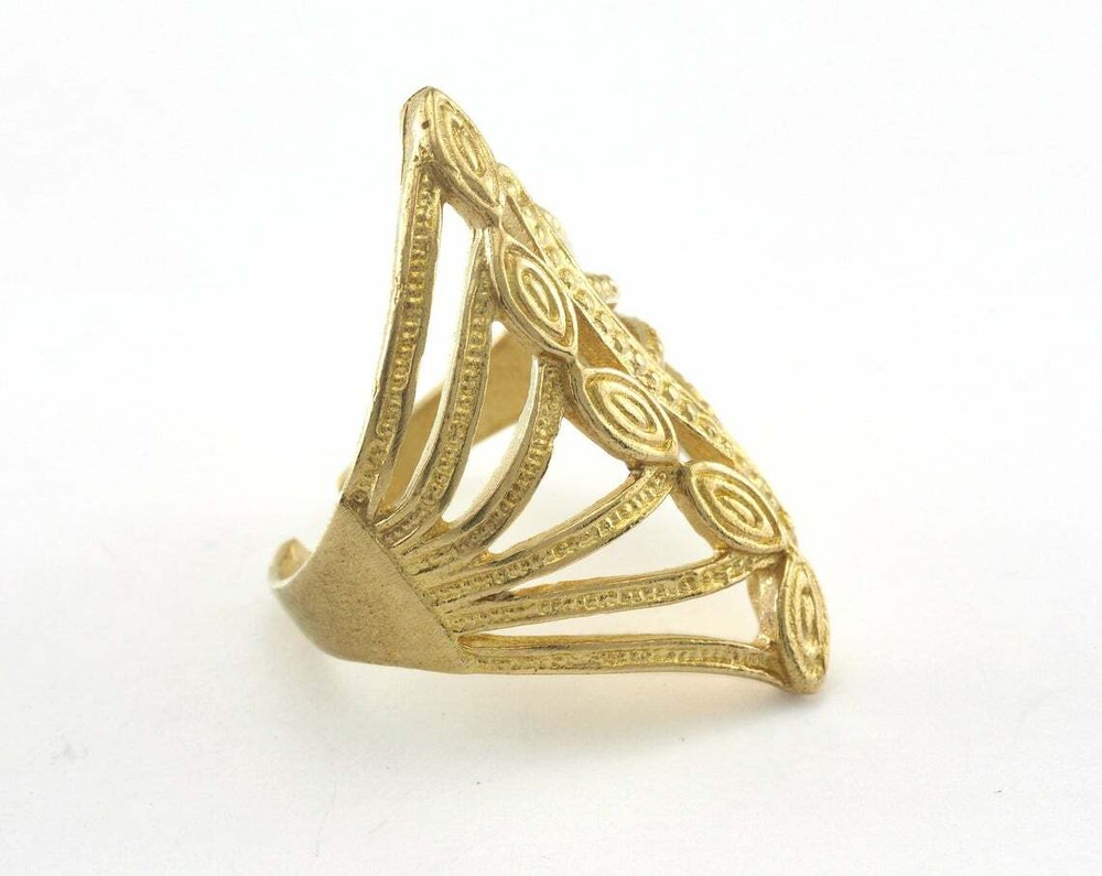 Adjustable Ring Raw brass (18.5mm 8.5US inner size - Adjustable ) OZ3356