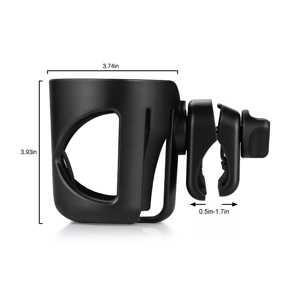 Universal Cup Holder, Stroller Cup Holder, 360° Rotatable Large Caliber Designed
