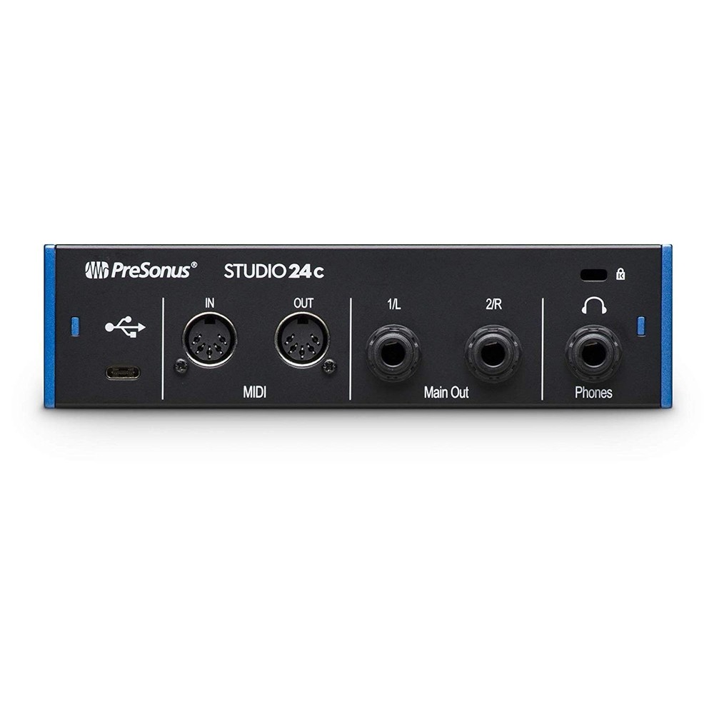 PreSonus Studio 24c USB-C Audio Interface Bundle w/ MIDI, Pro Studio Recording