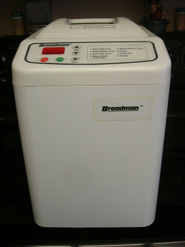 Breadman TR-440 Automatic Bread Maker 1.5 Lb Loaf Homemade Bread Machine EUC