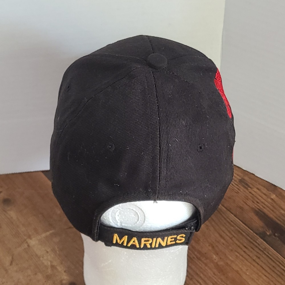 US Marines Theme Baseball Cap Adjustable JWM Acrylic Black