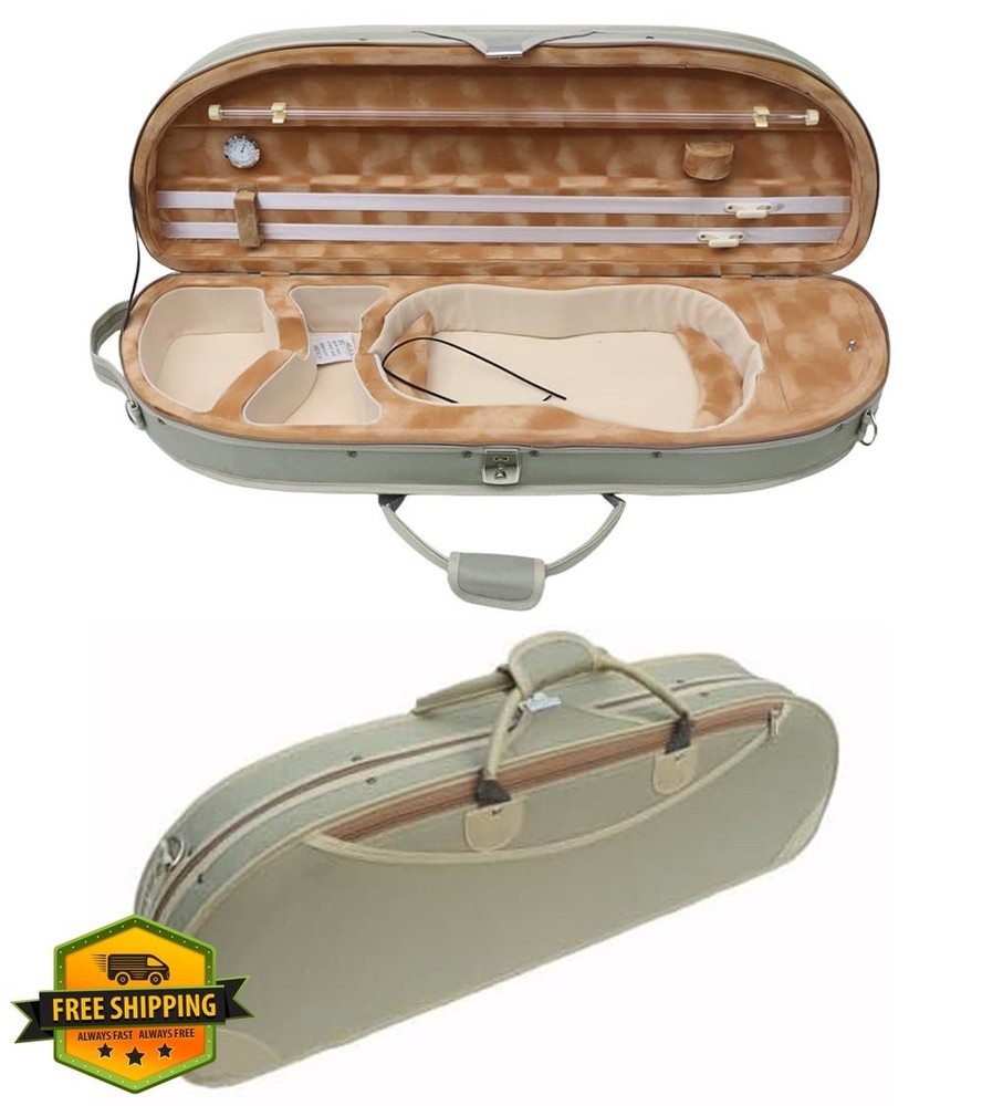 Vetimobato Violin Case 4/4 Green Lightweight Hard Shell