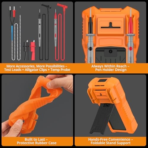 6000 Counts Digital Multimeter for DC AC Voltage/Current TRMS Voltmeter with
