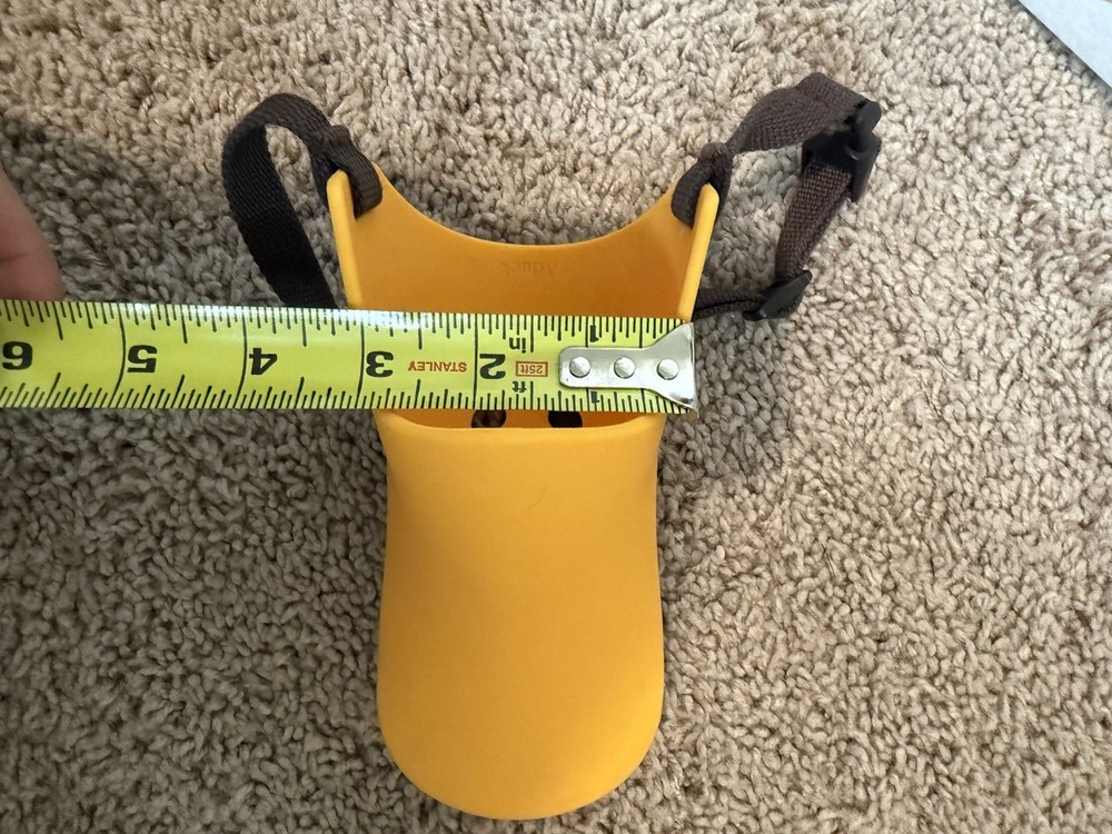 Aduck Dog Muzzle Size LL /XL Yellow Silicone Dog Muzzle