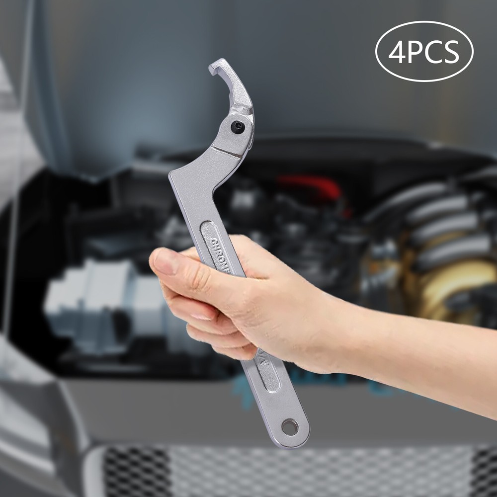 4pcs Nuts Spanner Wrench C Pin Spanner Hook Wrench Tool Kit Assy Set Adjustable