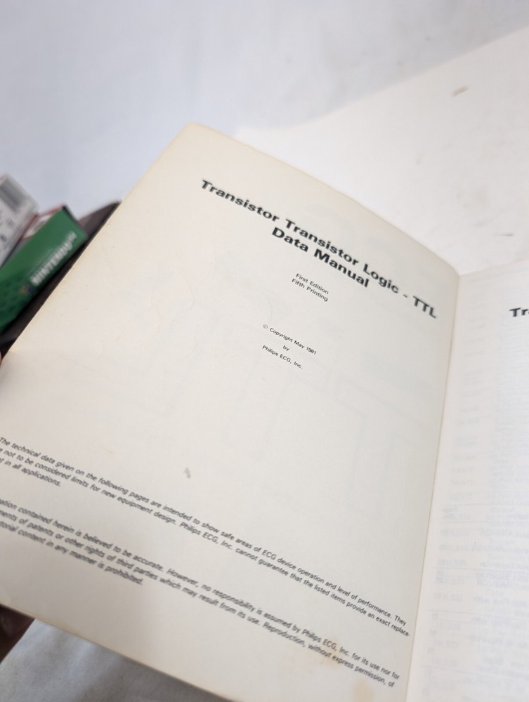 1981 ECG Semiconductors TTL Digital Integrated Circuits Data Manual