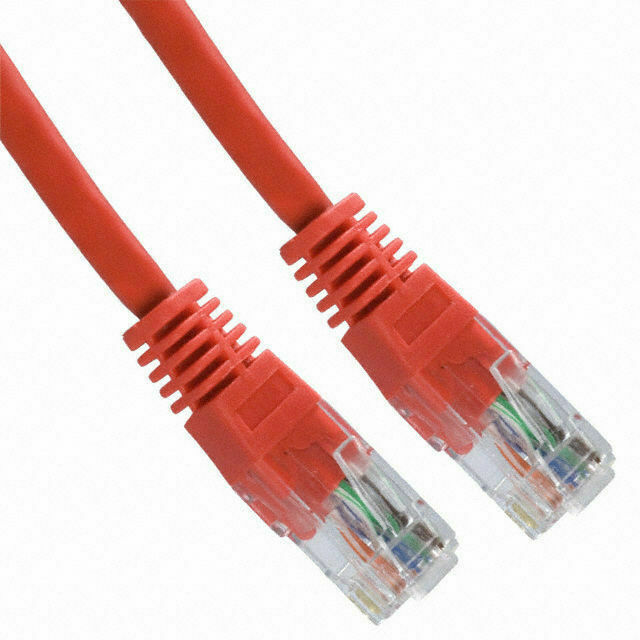 50 Pack Lot - 7ft CAT5e Ethernet Network LAN Router Patch Cable Cord Wire Red