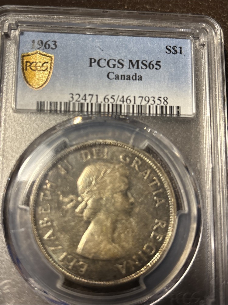 1963 Canada Silver Dollar PCGS MS65