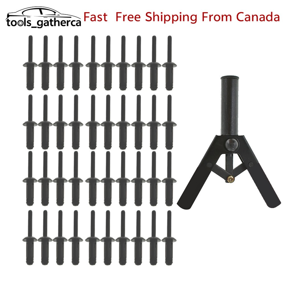 41 PCS  PLASTIC POLY RIVET GUN QUICK SET RIVETING HAND TOOL Asorted Kit