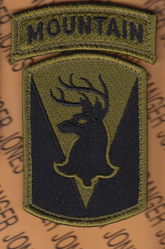 US Army 86th Infantry Regiment Mountain OCP w/ HOOK ~4" patch tab set m/e