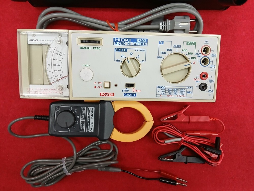 HIOKI 8203 Micro Hi Corder W/ PROBE VOLTAGE CURRENT DATA ACQUISITION