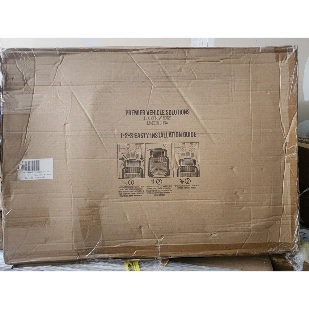 universal fit car floor mat, 2 front pieces