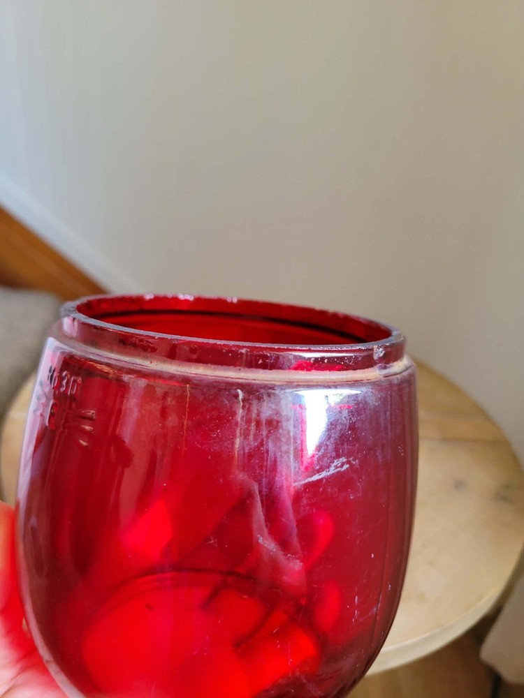 Vintage Embury No. 30 -E- Red Lantern Globe