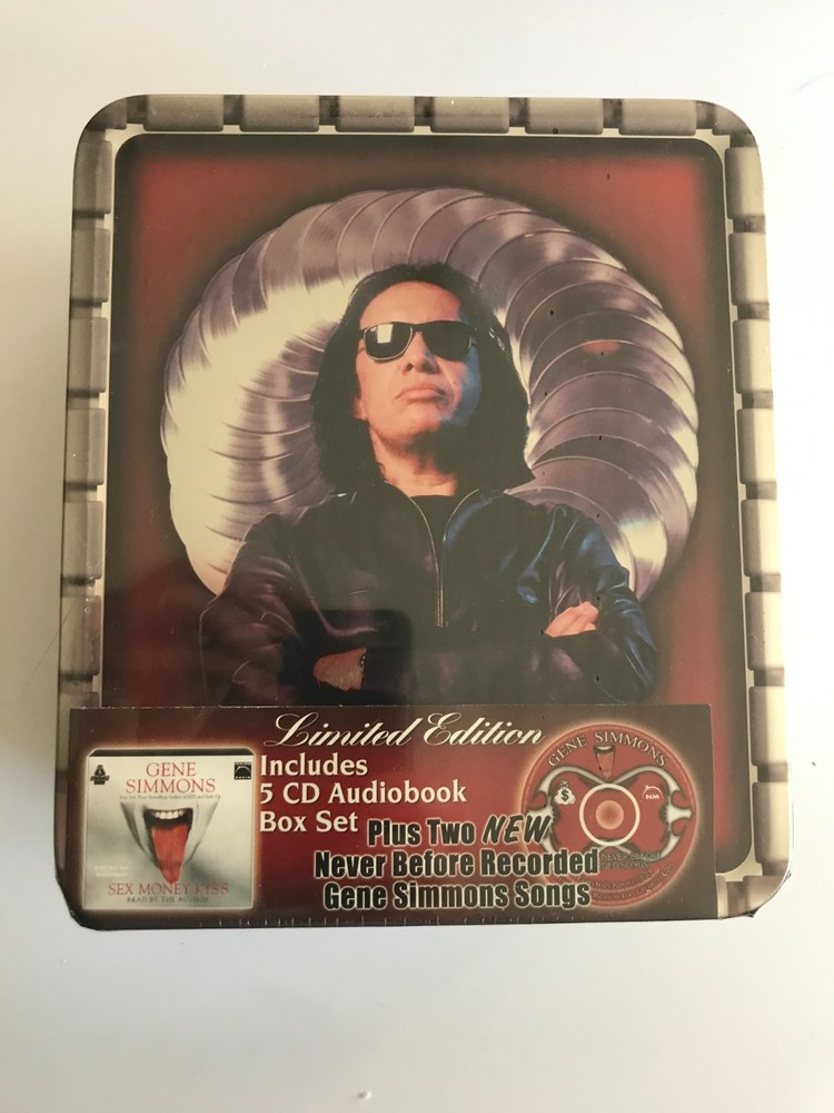 KISS Gene Simmons Sex, Money, Kiss Tin Lunchbox w Audiobook CDs, 2006 , Sealed