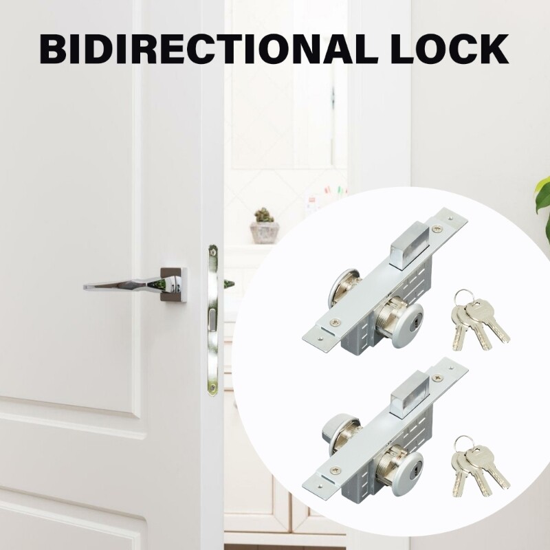 Upgrades Two Way Locking System Secure Double Door Lock for Interior Doors