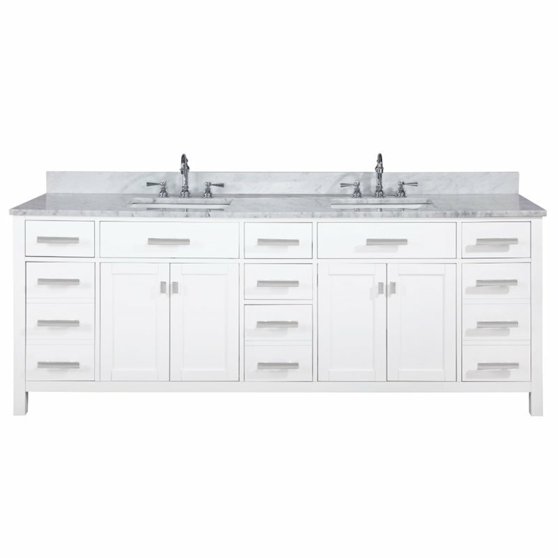 Design Element Group 84" Double Vanity in White