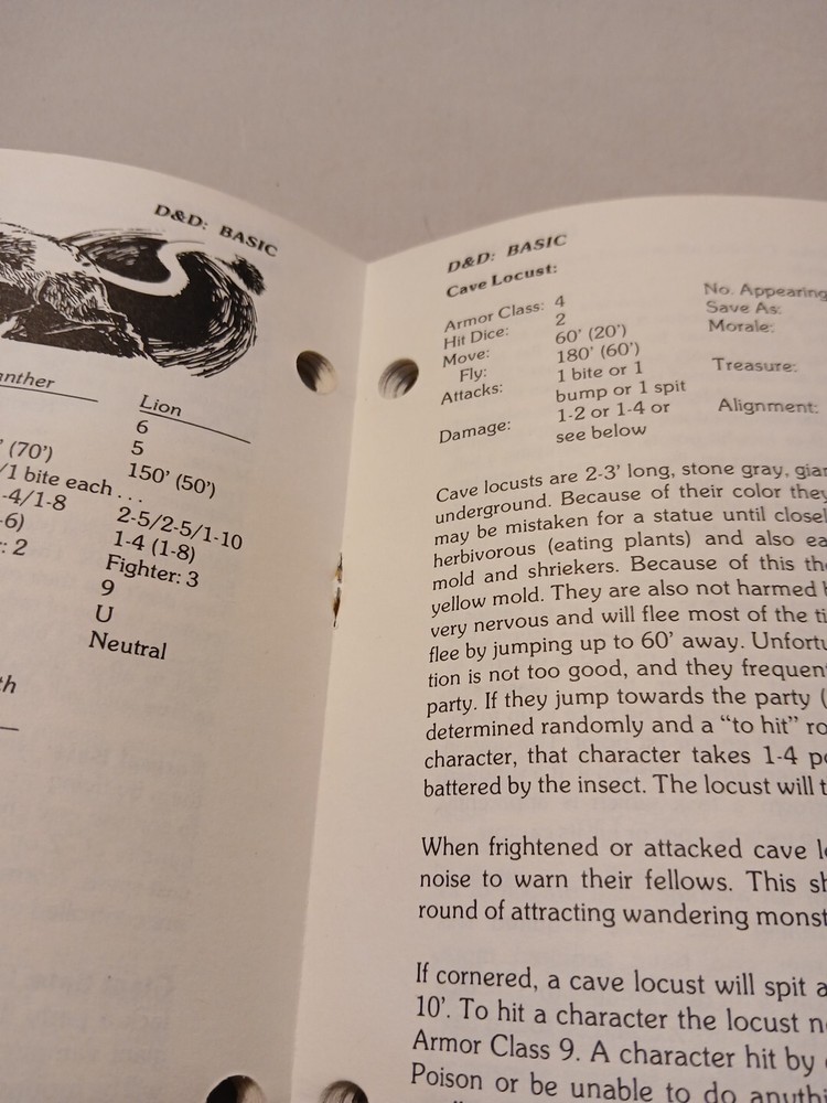 Vintage Dungeons and Dragons Basic Rulebook Very Fine Condition