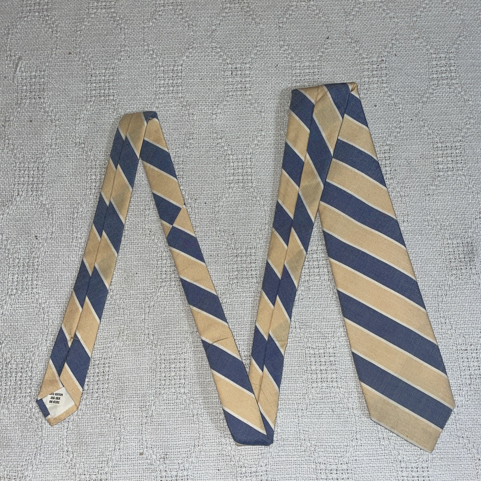 Polo Ralph Lauren Dress Tie Boys Size 52” 3” Gray Yellow Repp Business Church