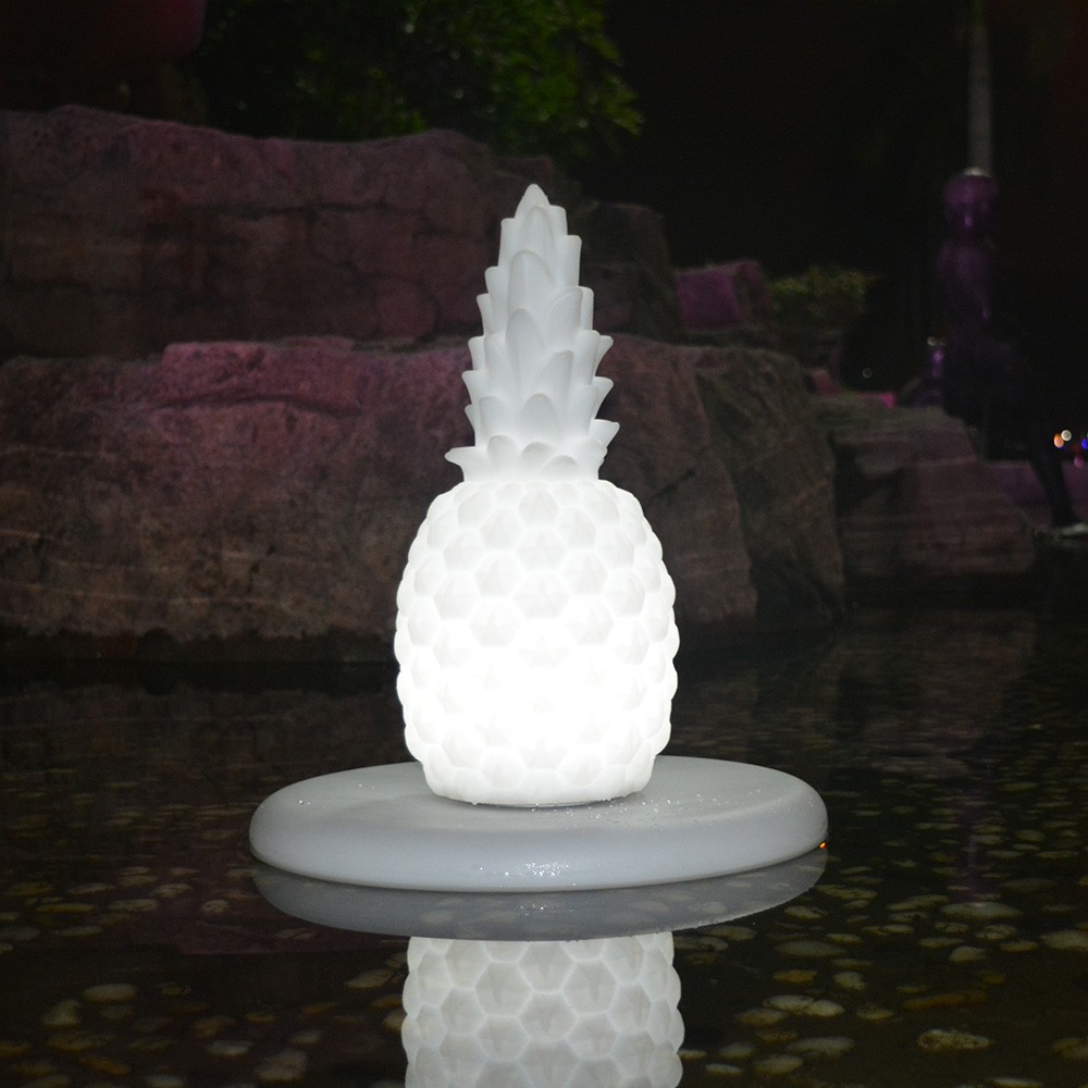 NEW! LED FLOATING COLOR PINEAPPLE - POOL FLOAT LIGHT SHOW - MOOD GLOWING ORB
