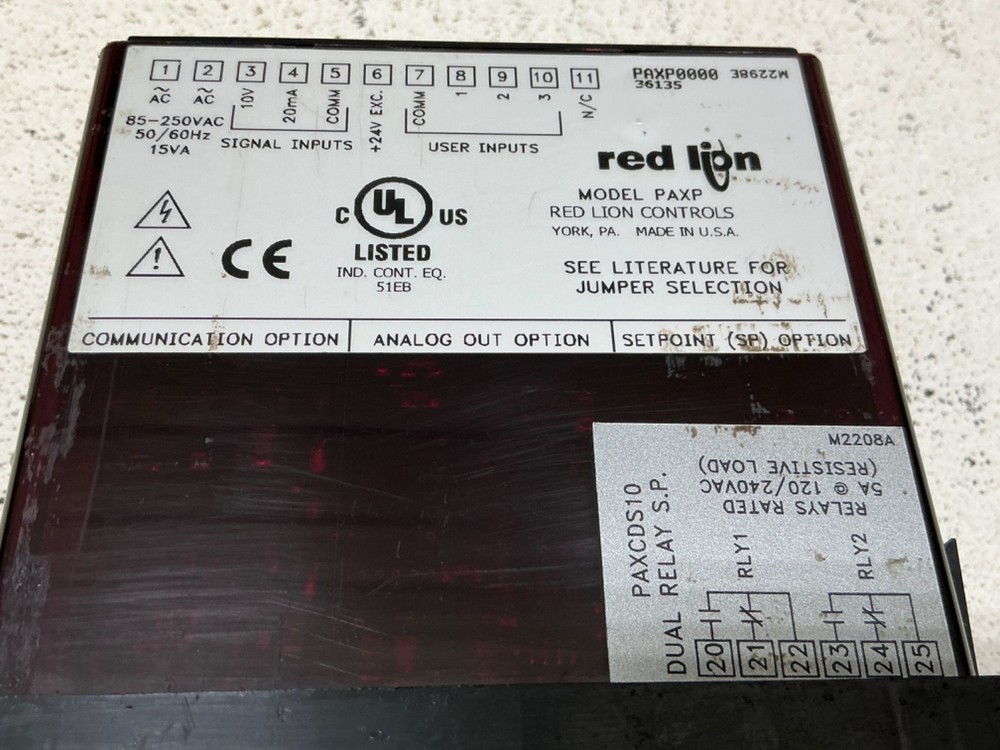 RED LION PAXP0000 ANALOG INPUT PANEL METER 36135