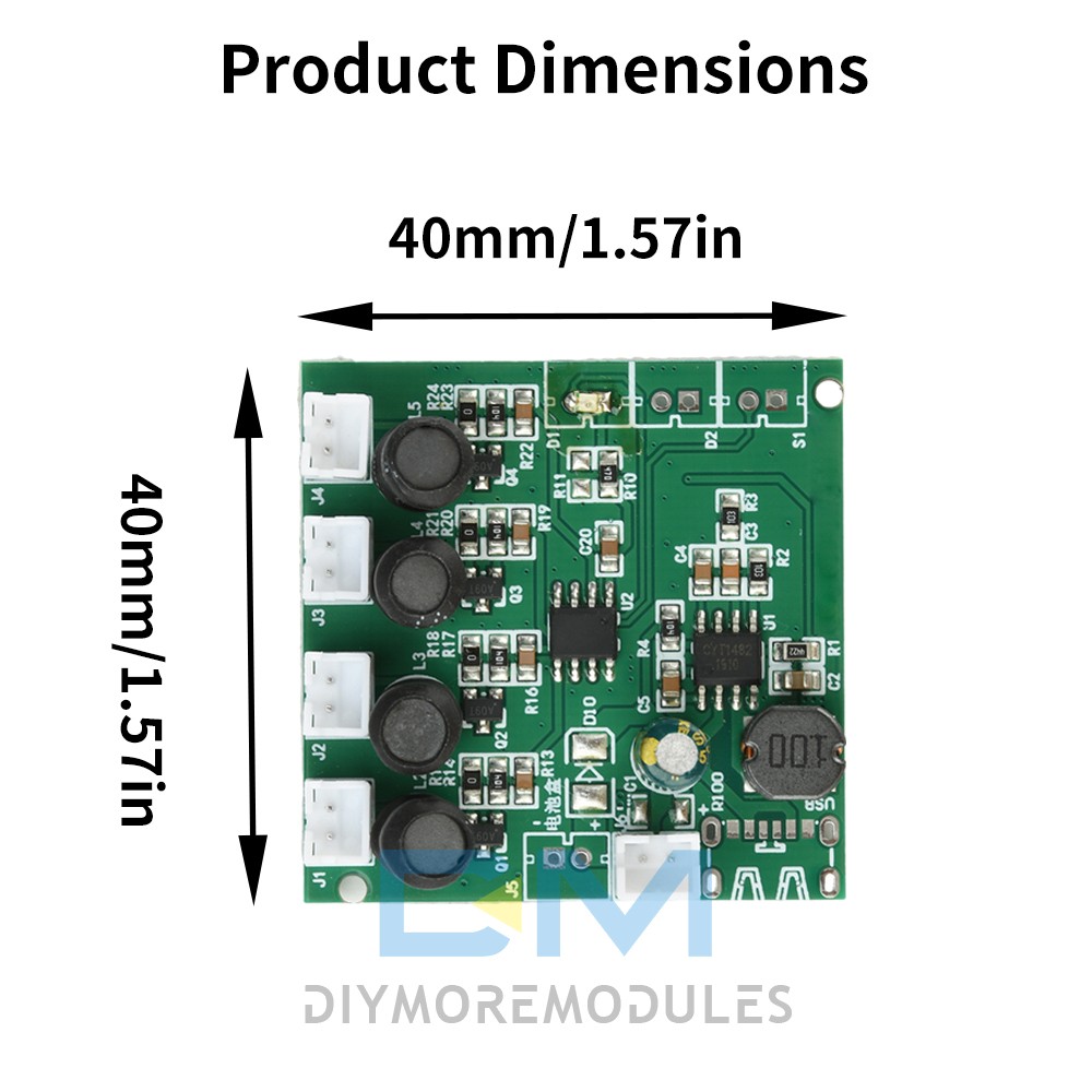 DC6-24V 4-Nozzle Spray Humidifier Atomization Module DIY Ultrasonic Atomizer Kit