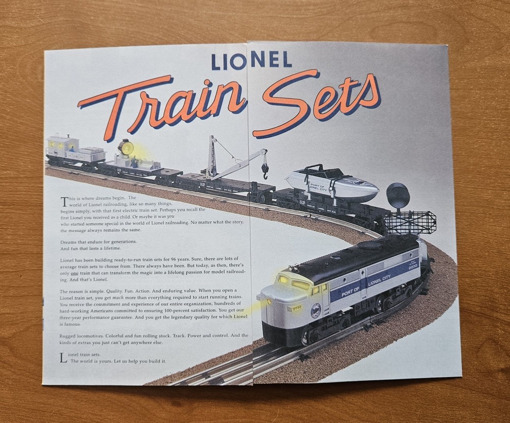 Lionel Train Sets 1996 Brochure