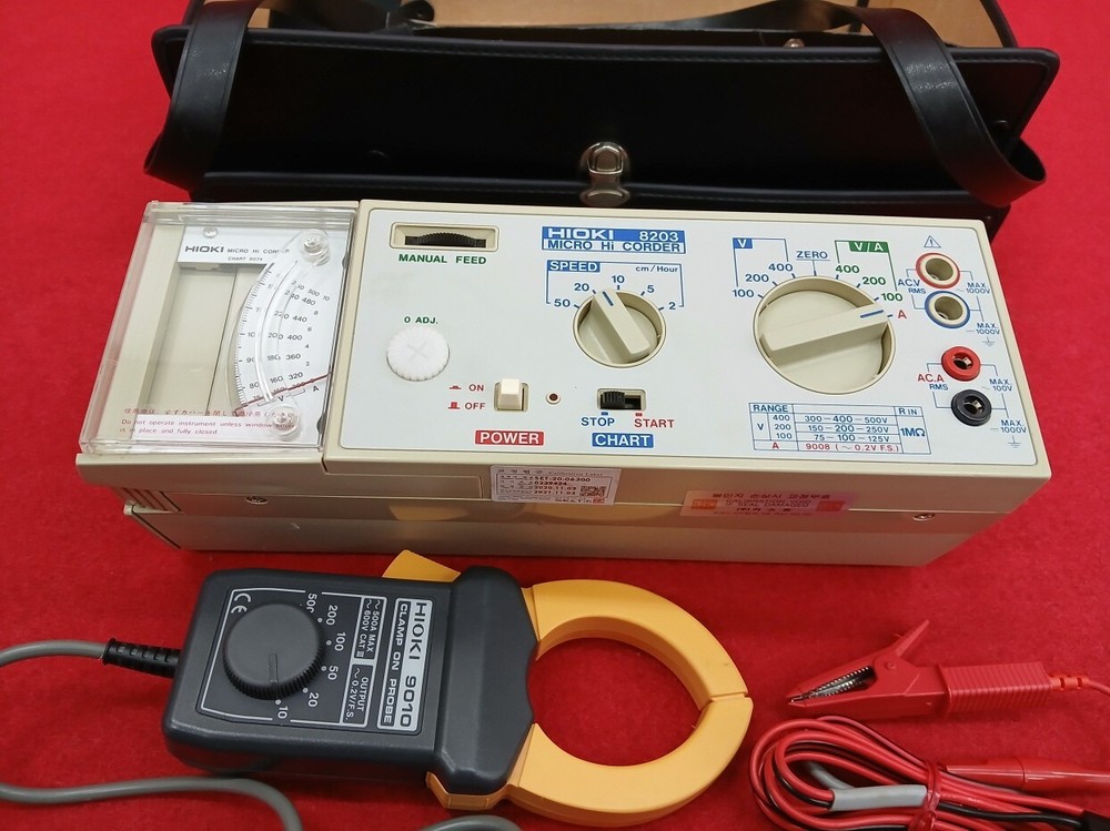 HIOKI 8203 Micro Hi Corder W/ PROBE VOLTAGE CURRENT DATA ACQUISITION